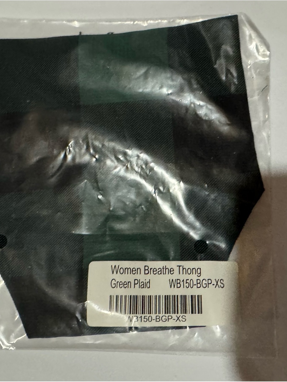 MeUndies Green Plaid Women Breathe Thong